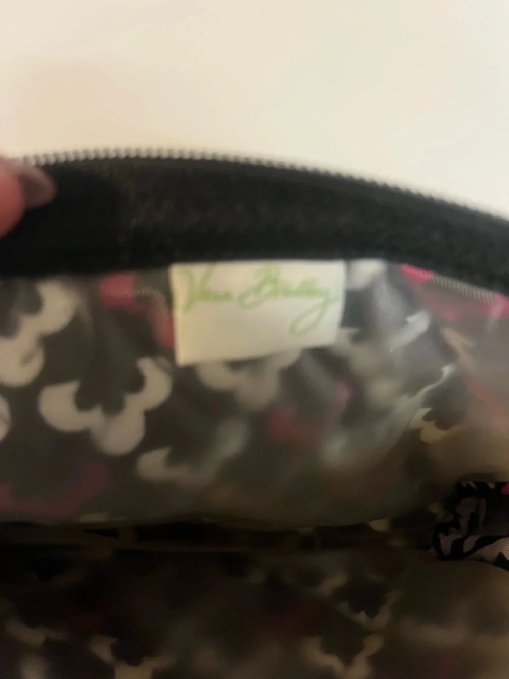 Vera Bradley Canterbury Magenta Small Quilted Cosmetic Bag. Retired 2013.